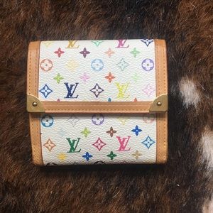 Louis Vuitton white multicolor wallet Eloise
